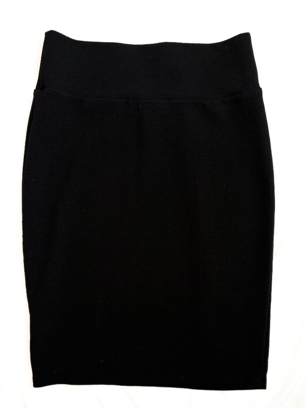 LuLaRoe Cassie Solid Black Pencil Skirt Size Medium Stretch